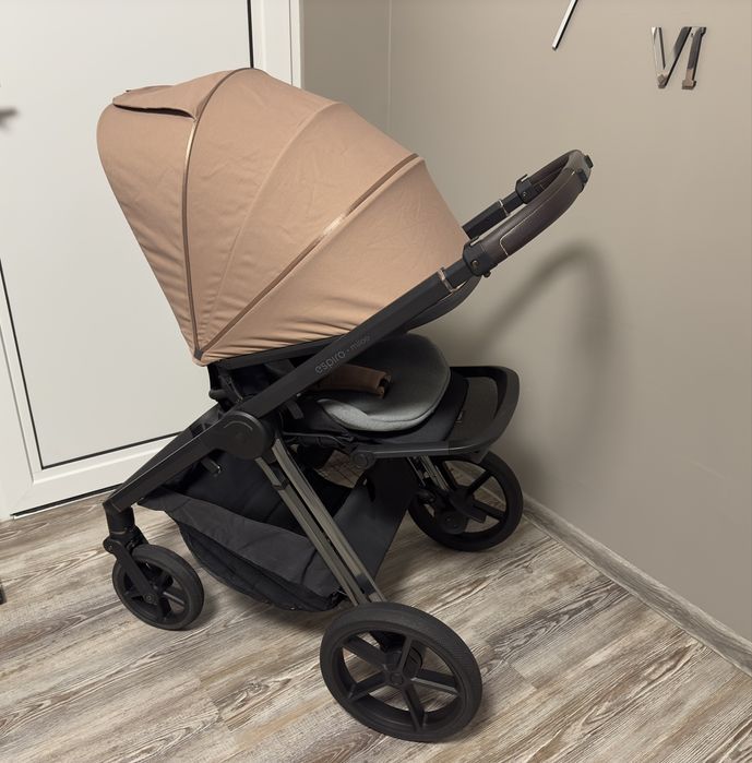 Бебешка комбинирана количка • Espiro Miloo Pink Love Story 2в1