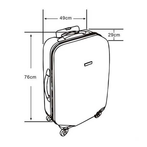 Куфар с колелца Mercado Trade, Релефен, 87л., Сив металик