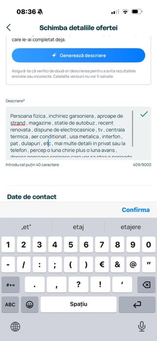 Poprietar inchiriez garsoniera , confort 1