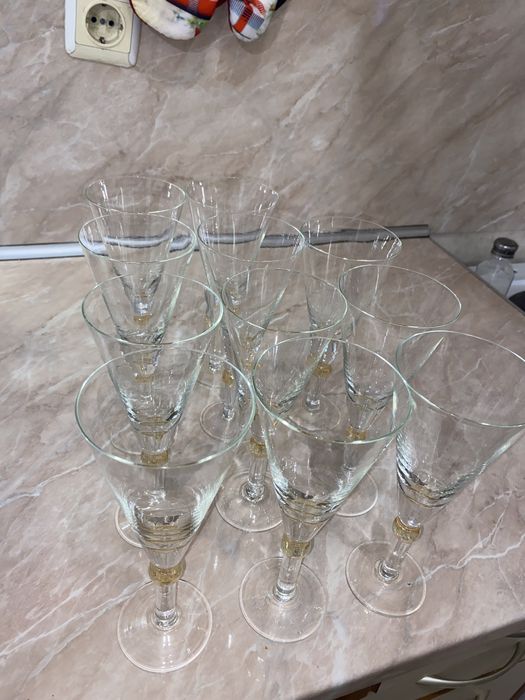 11бр. ретро чаши за шампанско