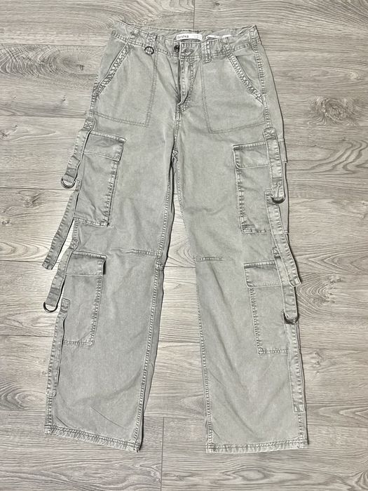 Сиви карго панталони с видящи халки