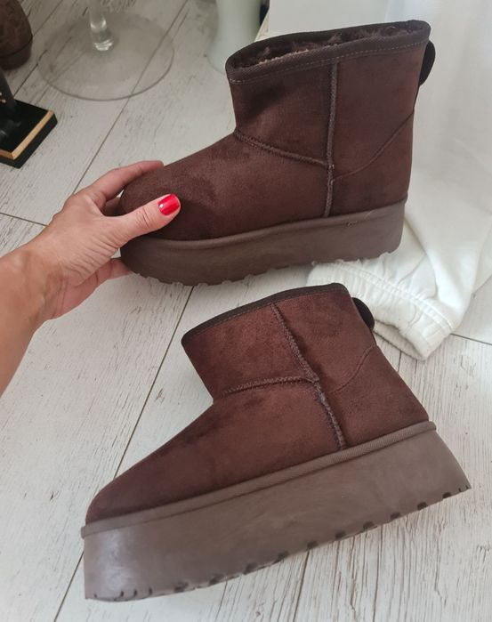 Боти,НОВИ, тъмно кафяви,размер 38