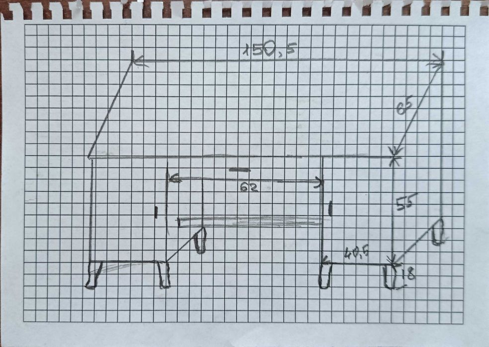 Советский стол из дерева