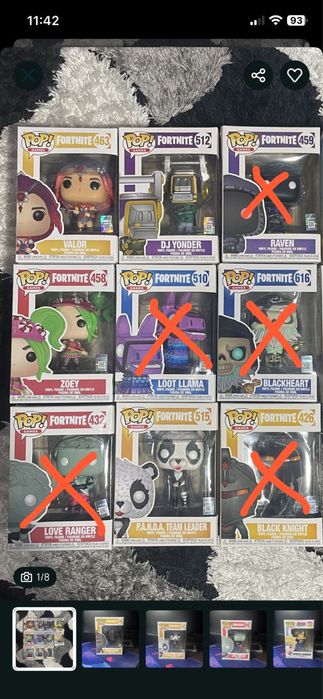 Funko pop figurine fortnite, naruto, diverse
