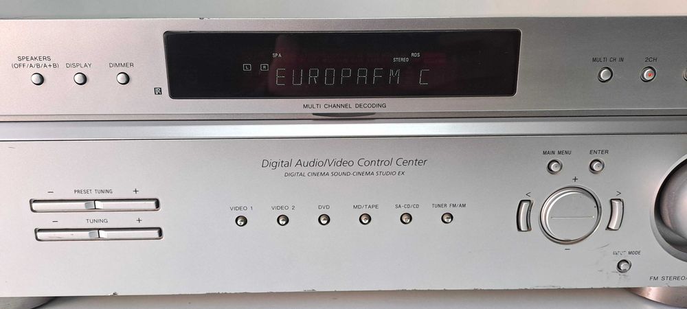 Amplificator Sony STR-DE497 Receiver Digital Stereo si 5.1 Optic Coaxial RDS Argintiu