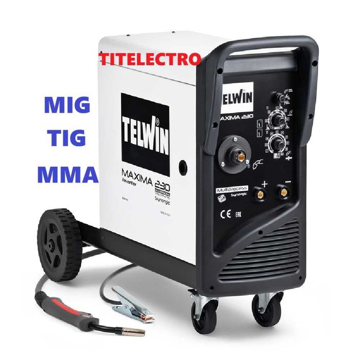 Aparat sudura cu sarma MAXIMA 230 TELWIN cu argon CO2 MIG-MAG/TIG/MMA