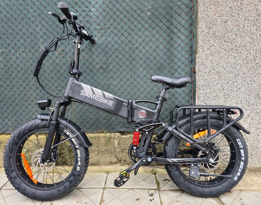 Електрически Алуминиев Fat Bike мекица с двойно окачване палец за газ  Сгъваем велосипед Same bike