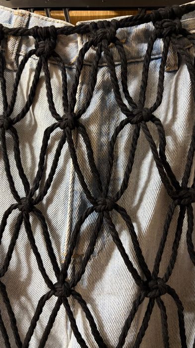Fustă Macrame Neagră din Bumbac – Lucrată Manual / Accesoriu Festival Boho