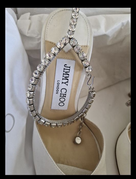 Jimmy Choo Saeda 85 Sandale Noi Originale