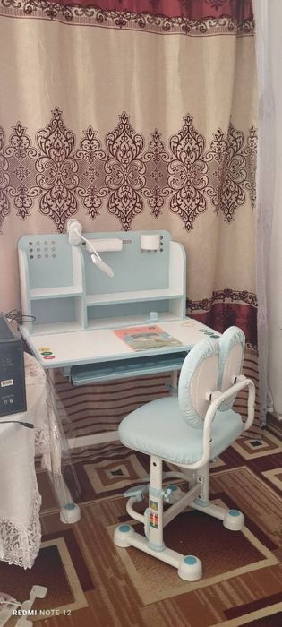 Детская парта со стулом, регулируемая высота