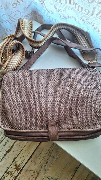 Елегантна чанта, естествена кожа, Италия