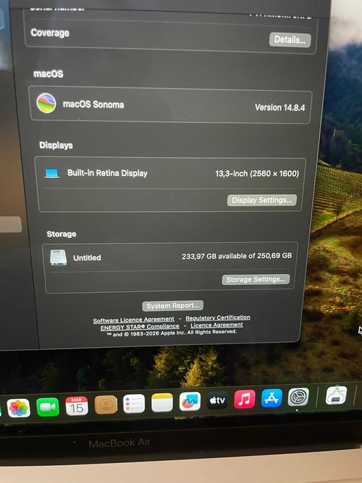 13" Core i5 MacBook Air А1932 (2019) Silver