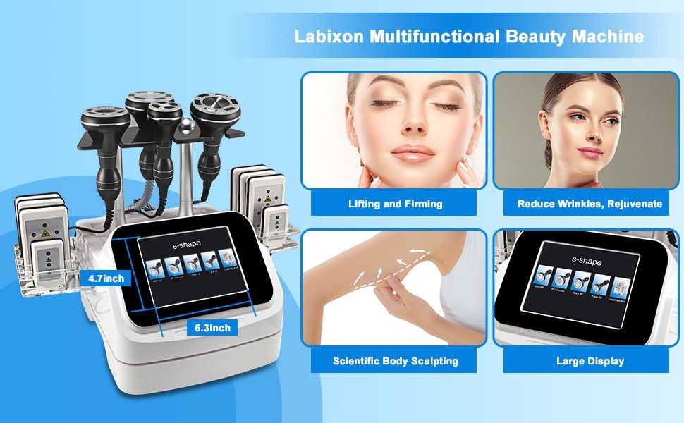 Апарат за Кавитация, SMART RF + Вакум за лице и тяло S - Shape , 5 в 1