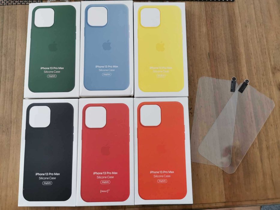 Husa silicon + folie sticla ecran Iphone 12 13 14 15 pro plus max