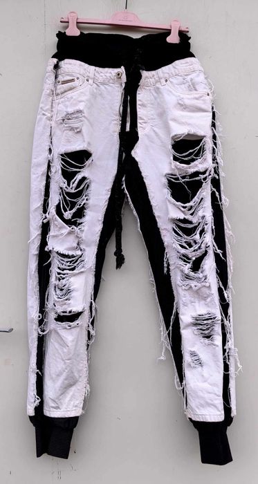 Djofra уникални дамски накъсани дънки бойфренд Универсален размер