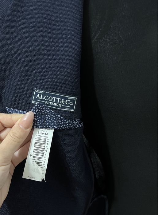 Sacou barbat Alcott&Co premium navy blue bleumarin 44