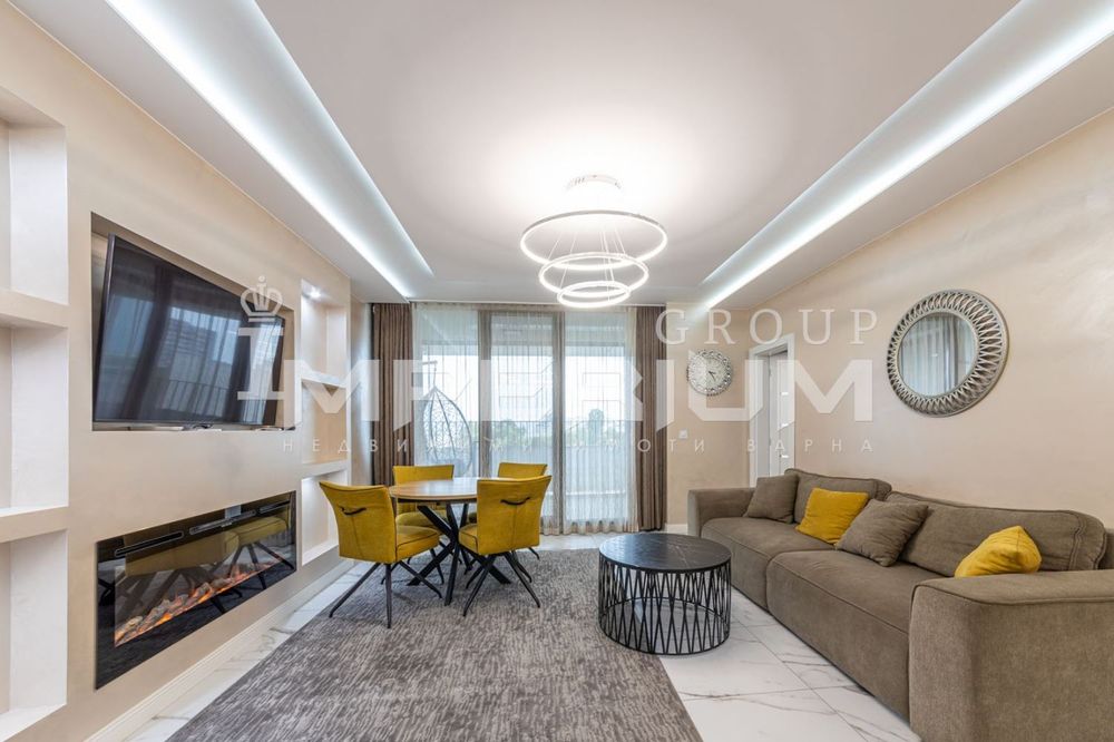 ТОП! Тристаен луксозен апартамент с ПАРКОМЯСТО под наем в кв. Чайка,