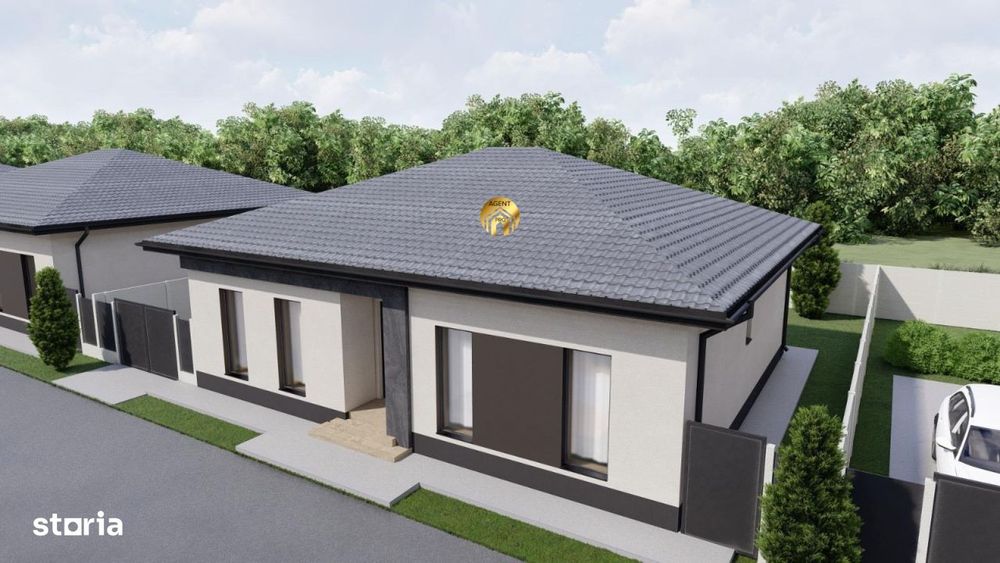Casa moderna pe parter | 4 camere | Incalzire in pardoseala | La c