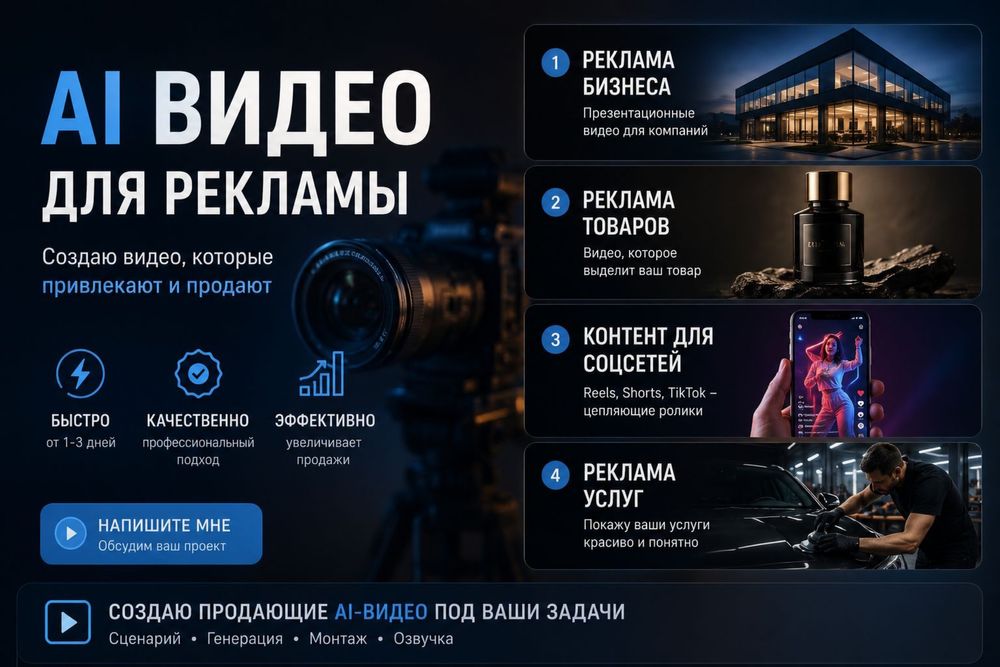 Создание ИИ-видео для рекламы