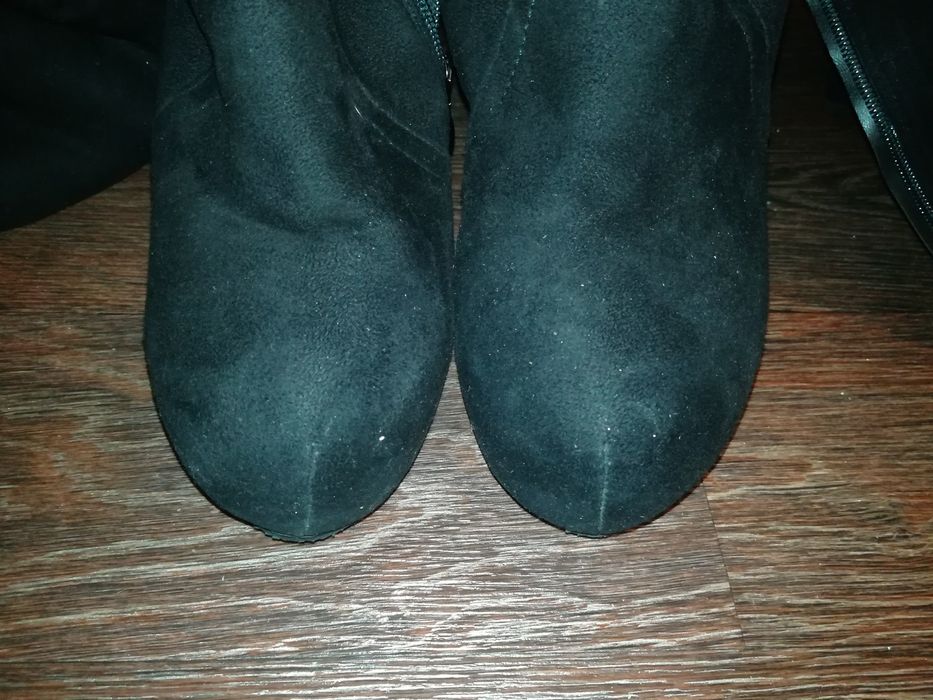 Ботфорды, замшевые