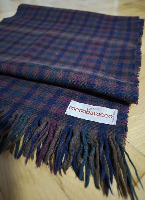 Fular Lux Roccobarocco, Lână Pătrată, Made in Italy, Bărbați