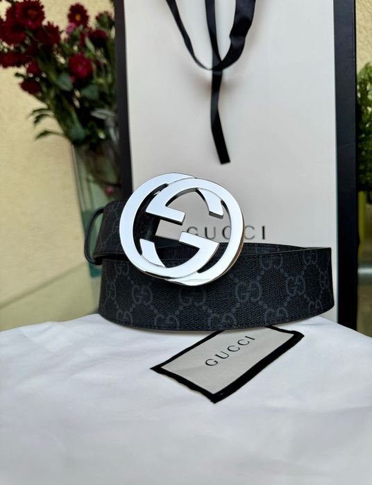 Curea originala Gucci Supreme belt with G buckle noua cu factura