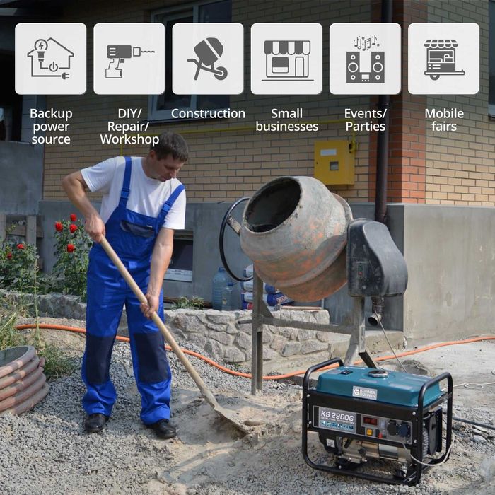 Generator Curent pe Gaz/Benzina Könner & Söhnen KS 2900G, Putere 2.9kW