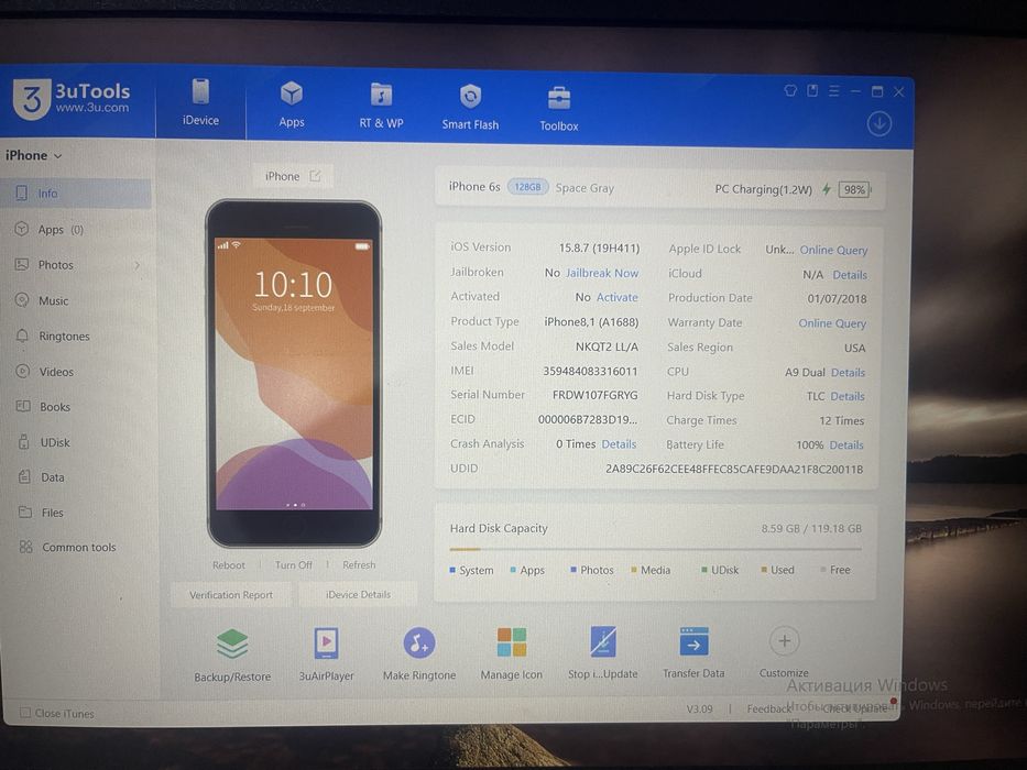 Iphone 6s icloud tushgan