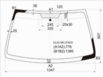 Стекло лобовое  Renault Clio
