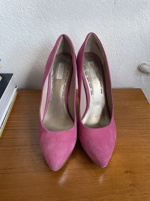 Розови обувки от естествен велур Rachel Roy