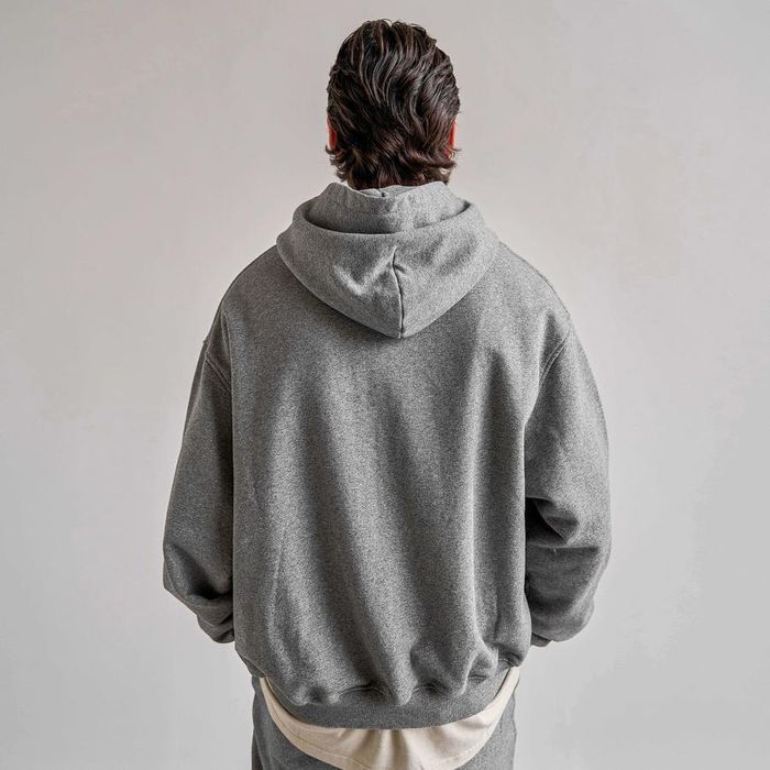 Represent Blank Zip Hoodie in Grey Melange size S