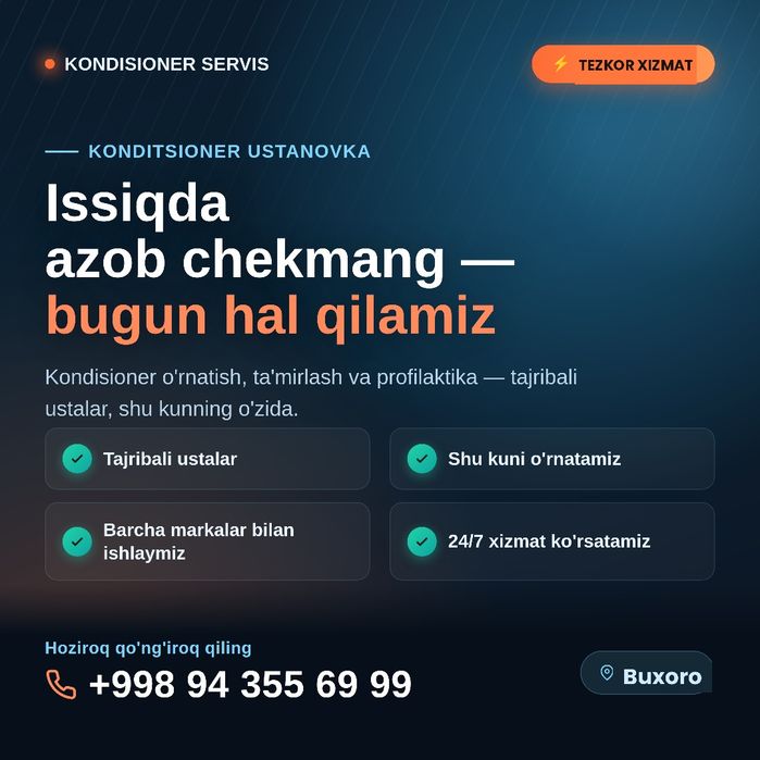 Kanditsioner ustanofka 24/7