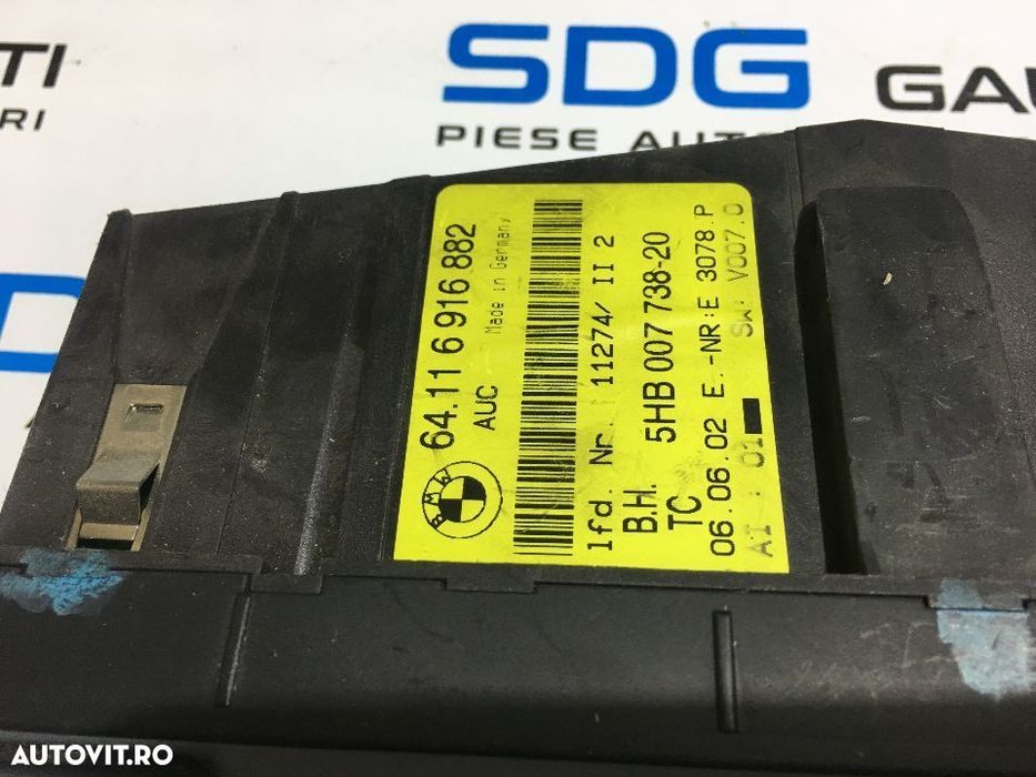Panou Comanda AC / Clima / Climatronic BMW Seria 3 E46 1997 - 2005 COD : 6916882