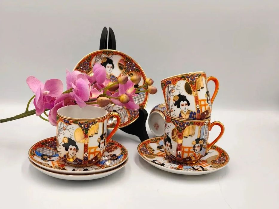 Satsuma Japan Lithophane Geisha“, японски сервиз
японски порцеланов сервиз за кафе,