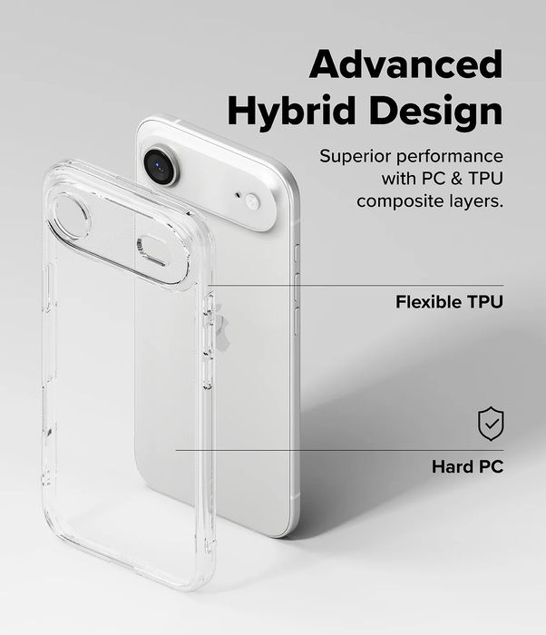 Прозрачен силиконов удароустойчив кейс за apple iphone 17 air