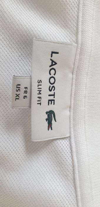 Lacoste Pique Cotton Slim Fit / 6 - XL  НОВО ОРИГИНАЛ Мъжка Тениска