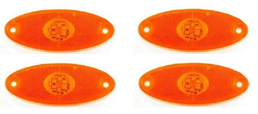 1бр. Диодни ЛЕД LED габарити светлини 24V с 6 SMD диодa , ОРАНЖЕВИ