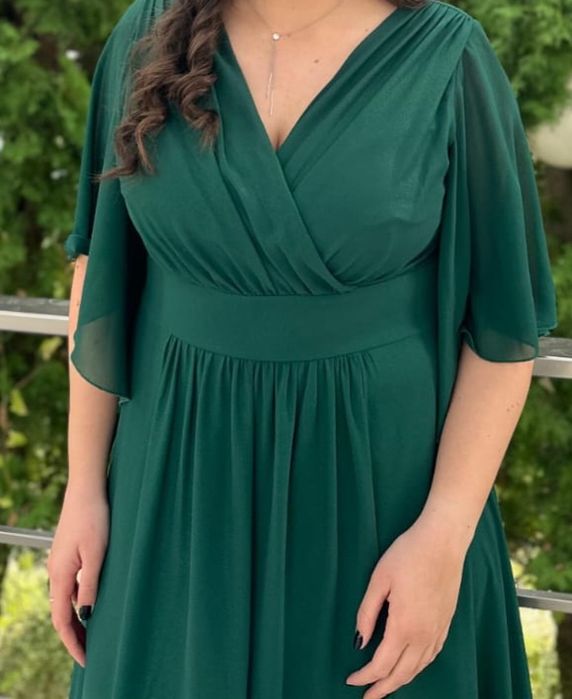 Rochie ocazie elegantă verde smarald