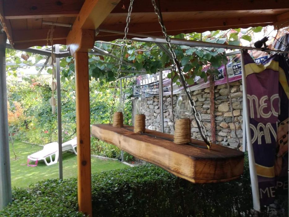 Дървени полилей за мехсни