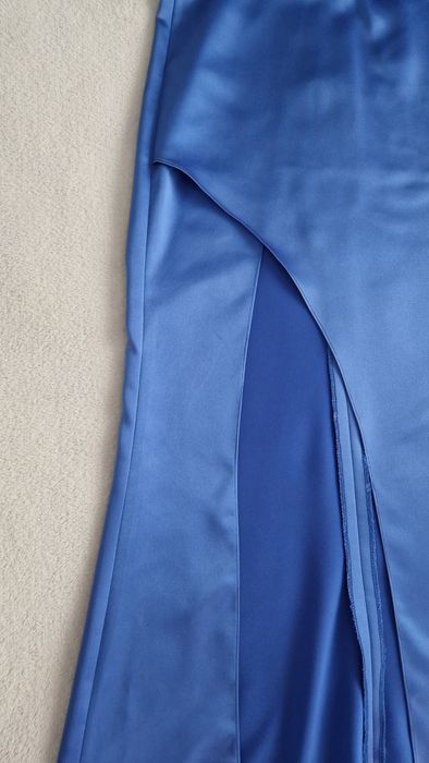Rochie de ocazie albastra facuta pe comanda