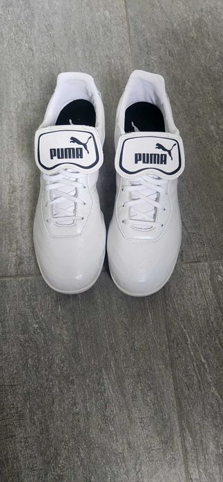 PUMA King Top TT Artificial Turf Shoe - White/White