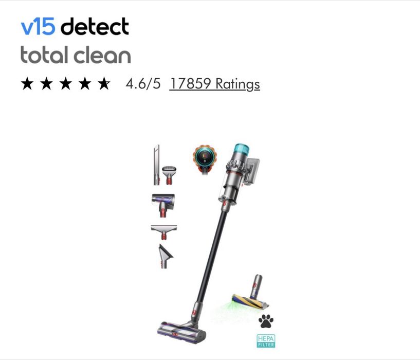 Dyson V15 delect total celan