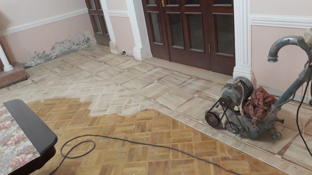 Шлифовка, настил и рестоврация паркетных и деревянных полов паркет