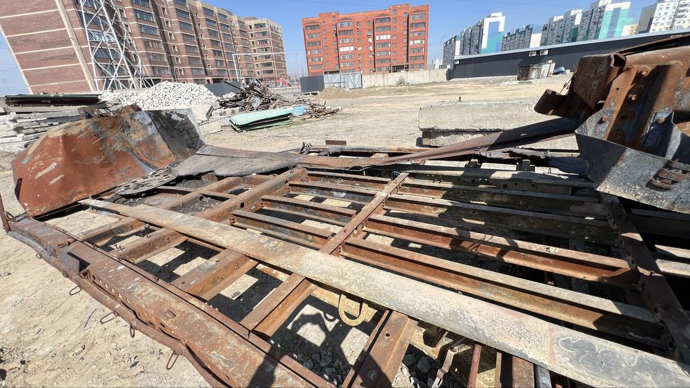 Фура после пожара