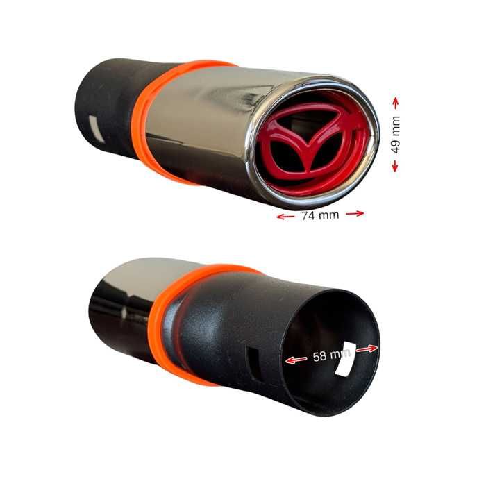 Накрайник Ауспух НТ 613 входа-58мм изхода-74/49мм