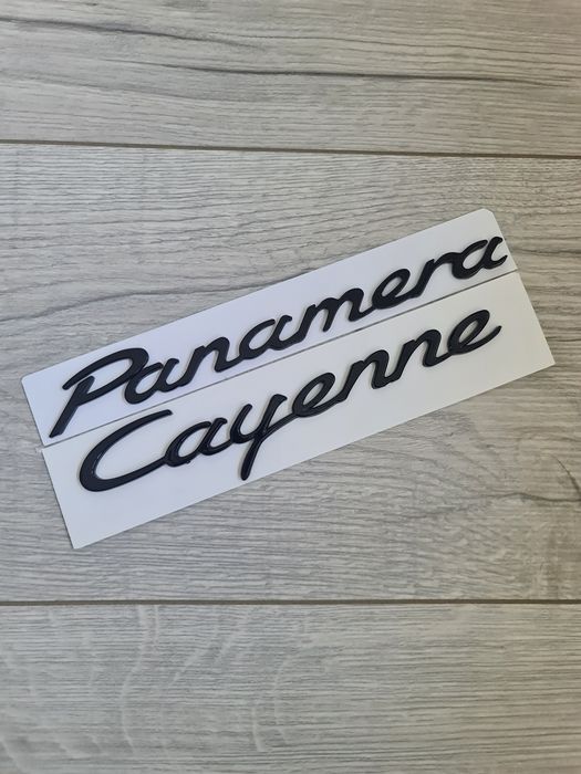 Emblema-Sigla-Logo-Scris-Porsche-Cayenne-Panamera-Negru