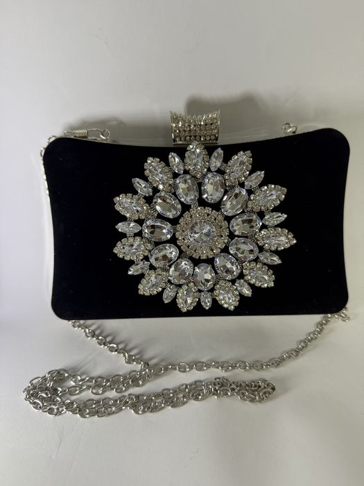 Plic elegant negru catifea