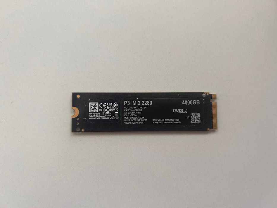 SSD Crucial P3 PLUS 4TB M.2