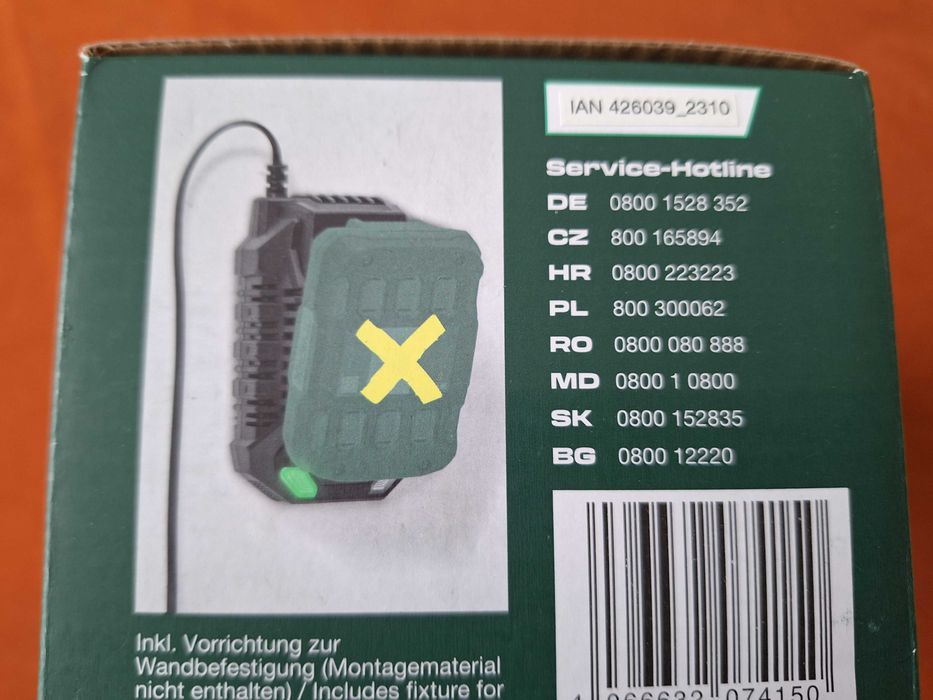 Incarcator de Baterii Parkside 20 V - tip - PLG 20 C3 , 4.5 A