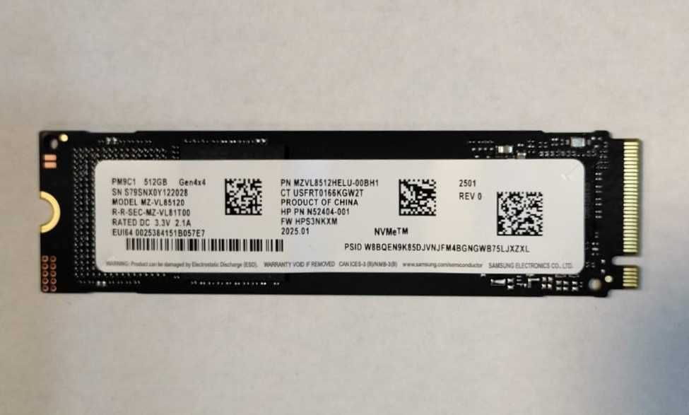 SSD 512GB Samsung M2 Nvme  PCIE gen4 , Nou, Garantie 1 AN, format 2280